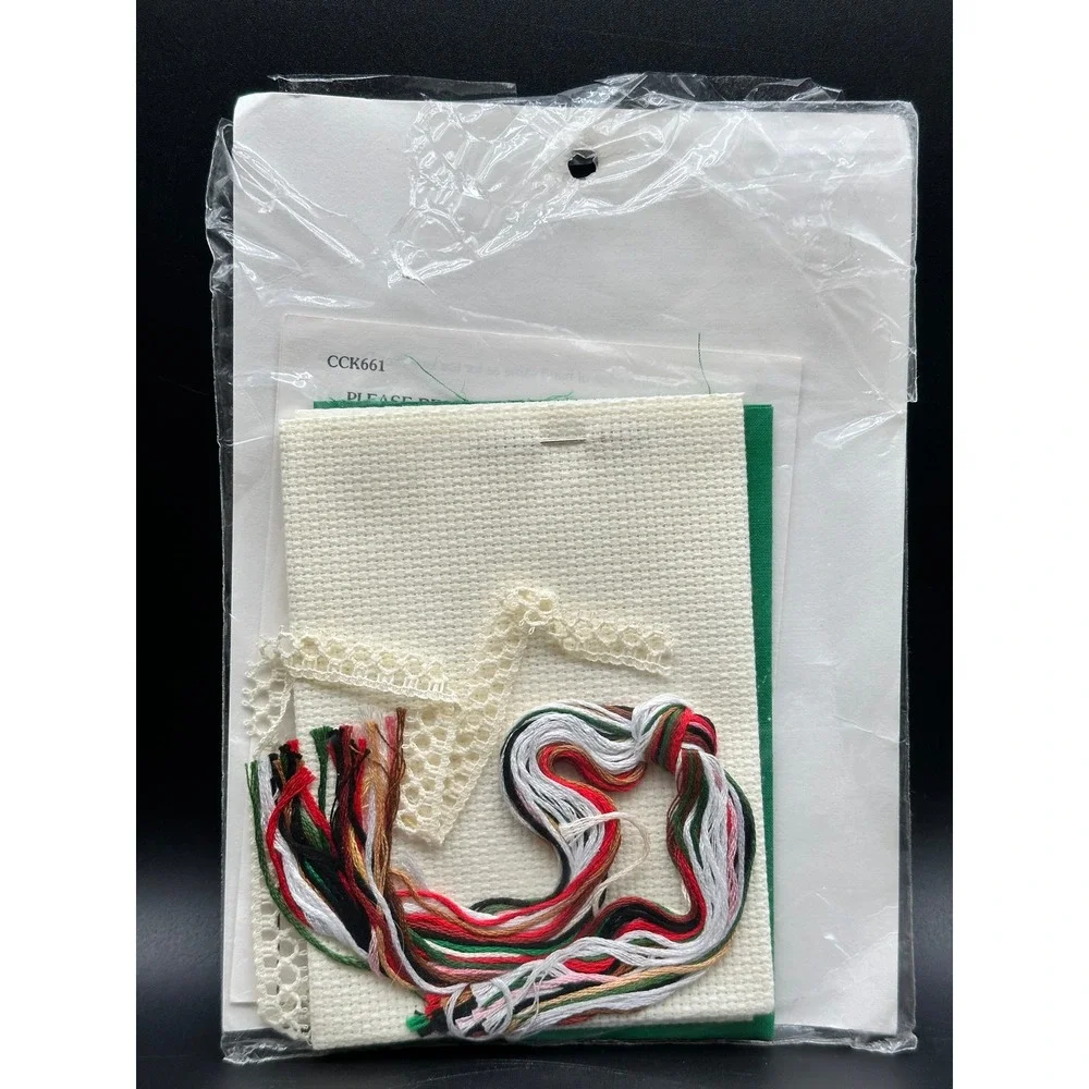Vintage Dale Burdett‎ Santa Stocking Cross Stitch Kit  Personalized Ornament